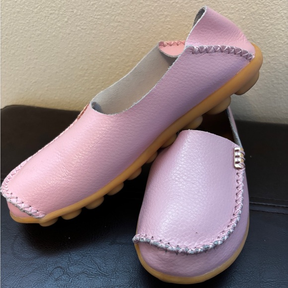 VenusCelia Women's Natural Comfort Walking Flat Loafer in Light Pink, Size 7 - Picture 4 of 14